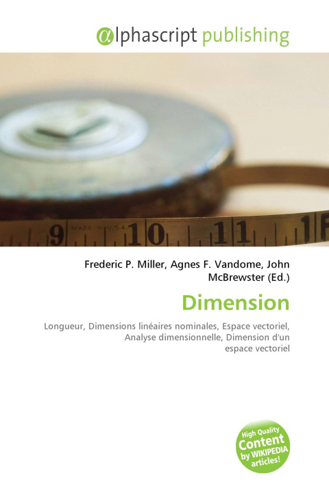 Kniha Dimension Agnes F. Vandome