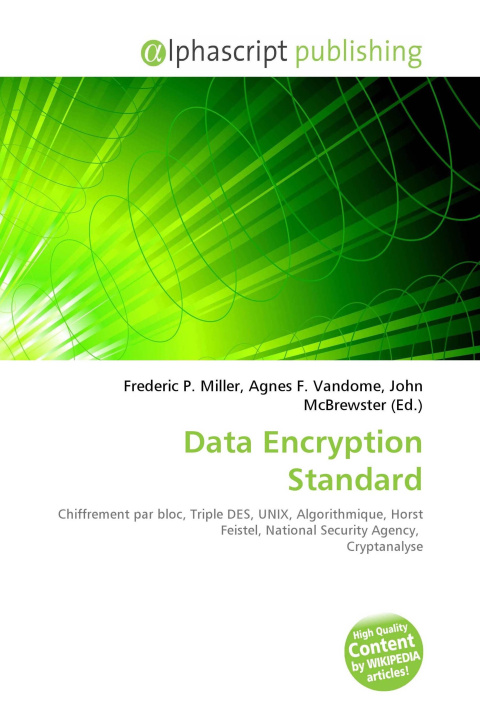 Könyv Data Encryption Standard Agnes F. Vandome