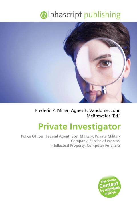 Könyv Private Investigator Agnes F. Vandome