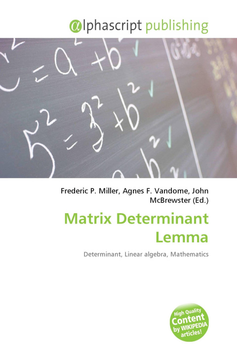 Kniha Matrix Determinant Lemma Agnes F. Vandome