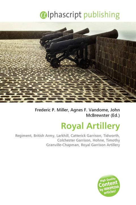Kniha Royal Artillery Agnes F. Vandome