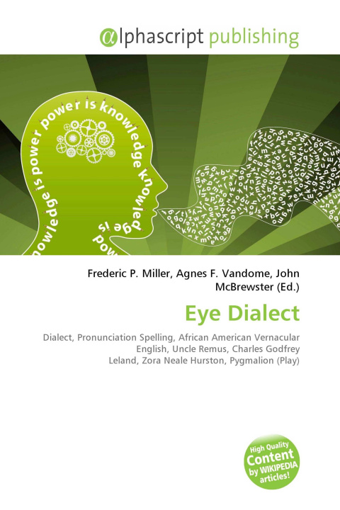 Book Eye Dialect Agnes F. Vandome
