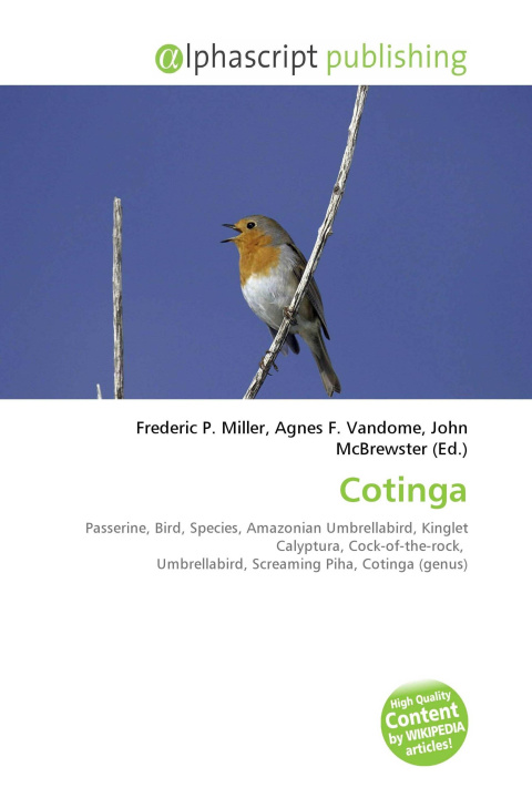 Könyv Cotinga Agnes F. Vandome
