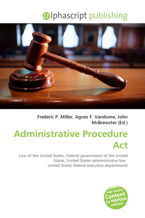 Kniha Administrative Procedure Act Agnes F. Vandome
