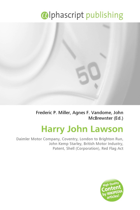 Kniha Harry John Lawson Agnes F. Vandome