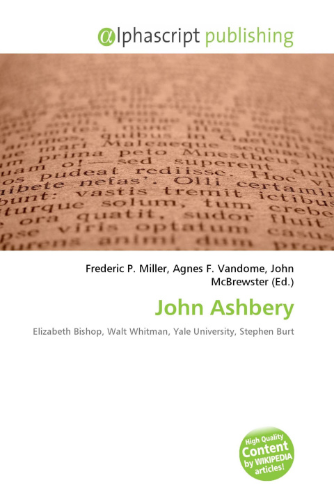 Kniha John Ashbery Agnes F. Vandome