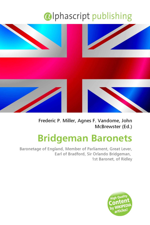 Knjiga Bridgeman Baronets Agnes F. Vandome