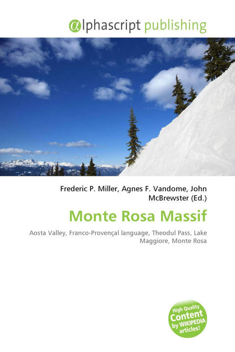 Knjiga Monte Rosa Massif Agnes F. Vandome