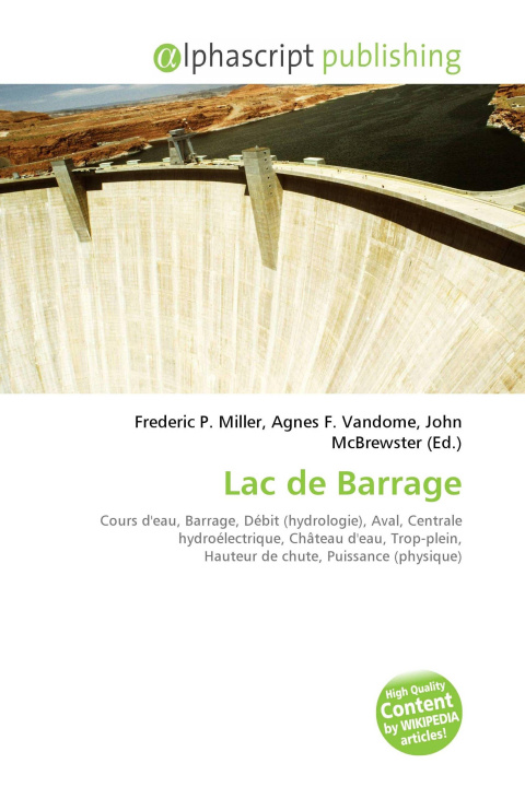 Kniha Lac de Barrage Agnes F. Vandome