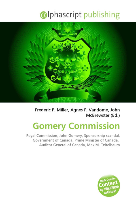 Kniha Gomery Commission Agnes F. Vandome
