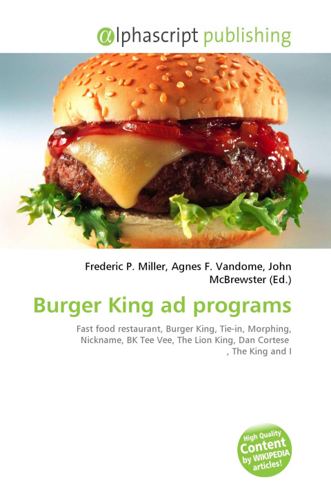 Kniha Burger King ad programs Agnes F. Vandome