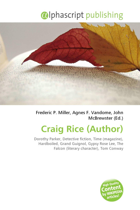 Knjiga Craig Rice (Author) Agnes F. Vandome