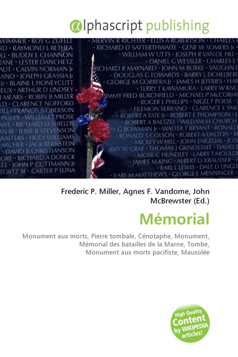 Kniha Mémorial Agnes F. Vandome