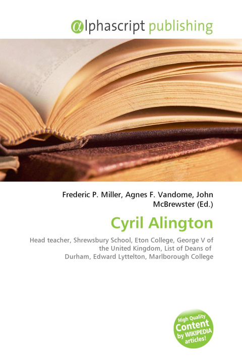 Kniha Cyril Alington Agnes F. Vandome