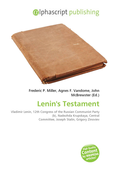 Книга Lenin's Testament Agnes F. Vandome