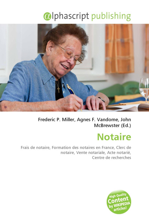 Книга Notaire Agnes F. Vandome