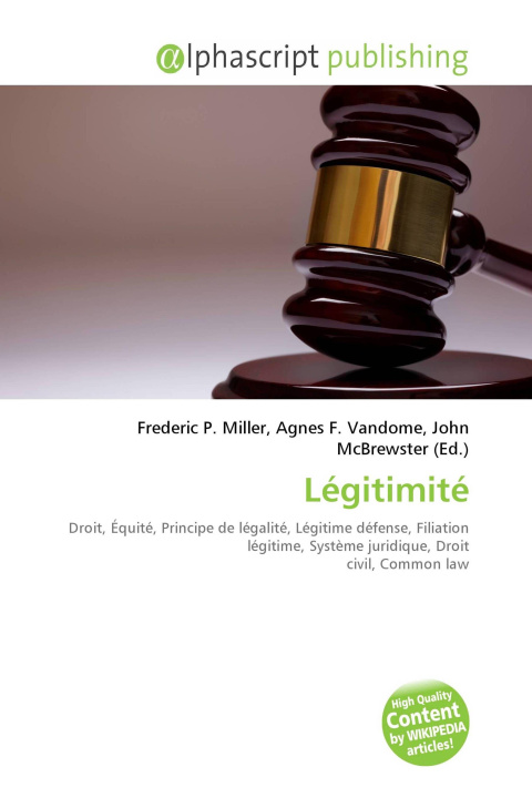Kniha Légitimité Agnes F. Vandome