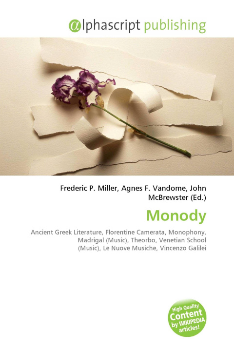 Kniha Monody Agnes F. Vandome
