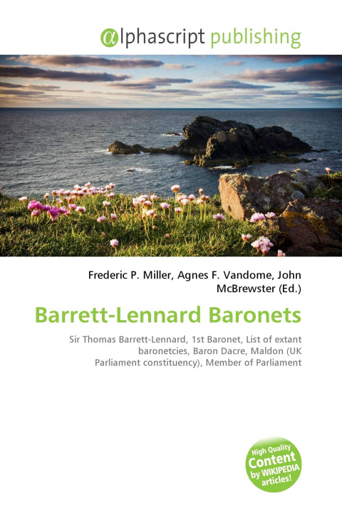 Kniha Barrett-Lennard Baronets Agnes F. Vandome