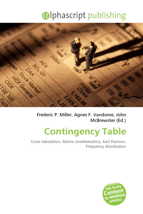 Könyv Contingency Table Agnes F. Vandome