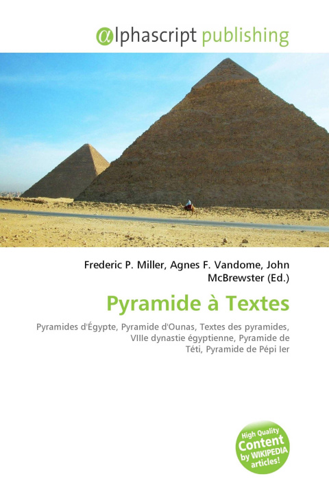 Kniha Pyramide à Textes Agnes F. Vandome