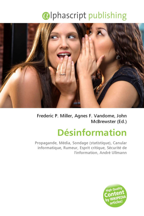 Book Désinformation Agnes F. Vandome