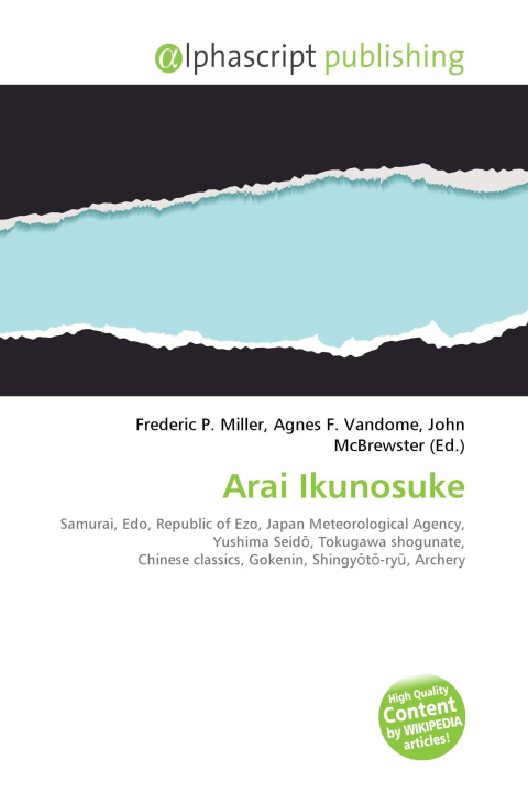 Kniha Arai Ikunosuke Agnes F. Vandome