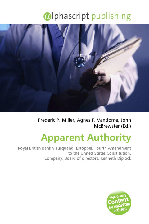 Kniha Apparent Authority Agnes F. Vandome