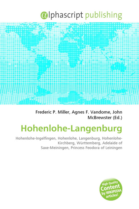 Kniha Hohenlohe-Langenburg Agnes F. Vandome