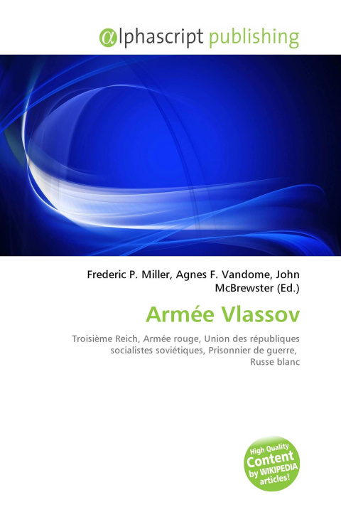 Kniha Armée Vlassov Agnes F. Vandome