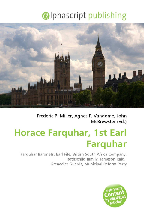 Книга Horace Farquhar, 1st Earl Farquhar Agnes F. Vandome