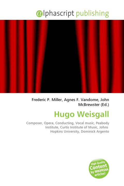 Kniha Hugo Weisgall Agnes F. Vandome