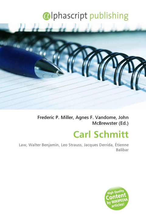 Kniha Carl Schmitt Agnes F. Vandome