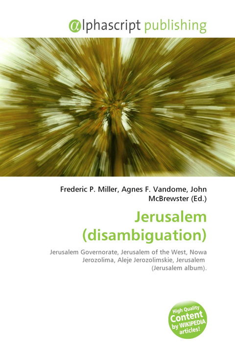 Knjiga Jerusalem (disambiguation) Agnes F. Vandome