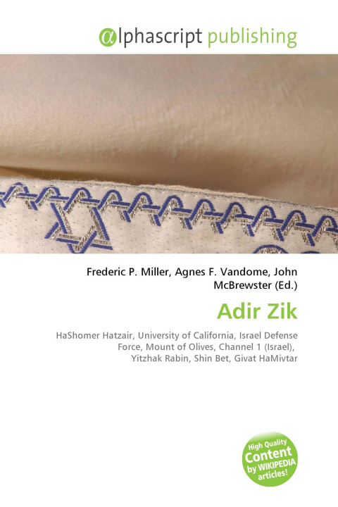 Knjiga Adir Zik Agnes F. Vandome