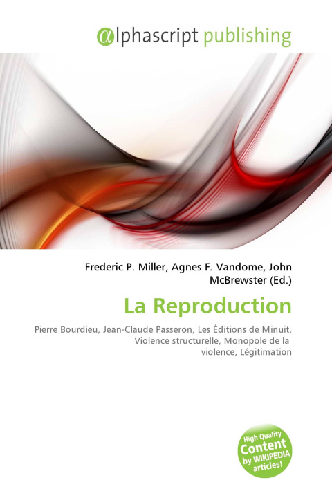 Kniha La Reproduction Agnes F. Vandome