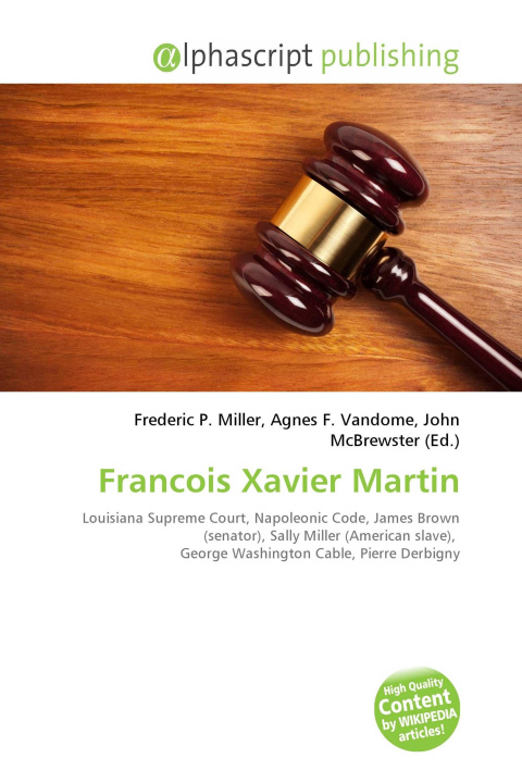 Kniha Francois Xavier Martin Agnes F. Vandome