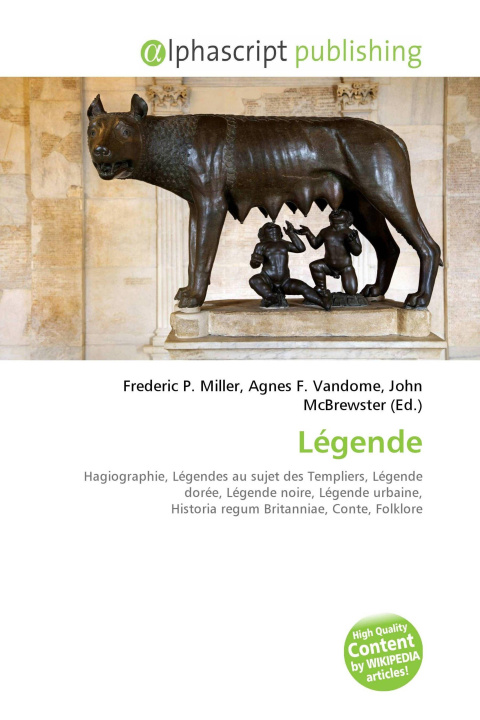 Kniha Légende Agnes F. Vandome
