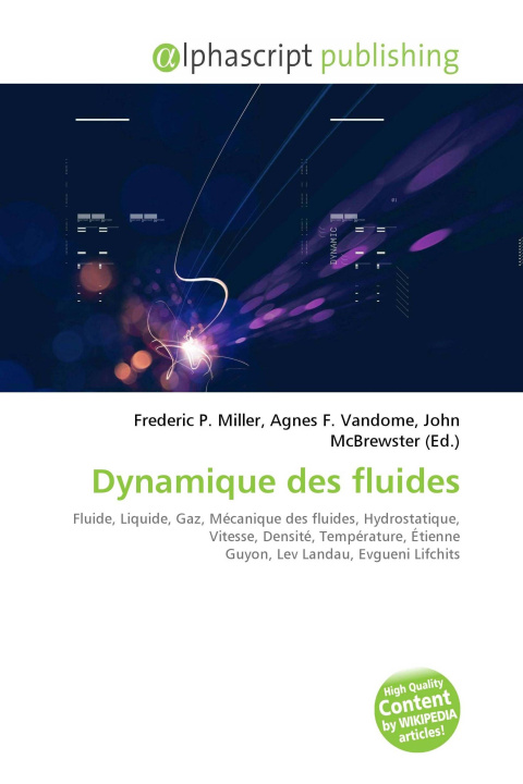 Kniha Dynamique des fluides Agnes F. Vandome
