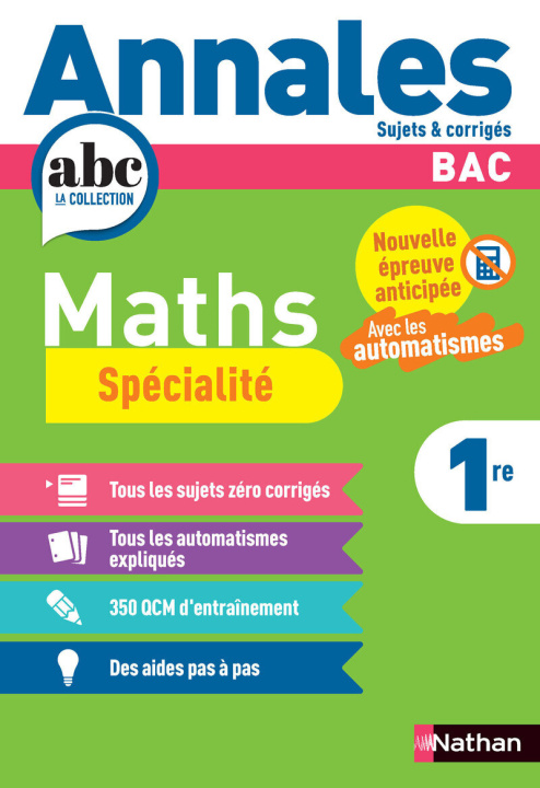 Carte Annales Bac Maths 1re Isabelle Strancar