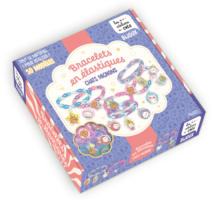 Kniha Bracelets en élastiques - Chats mignons 