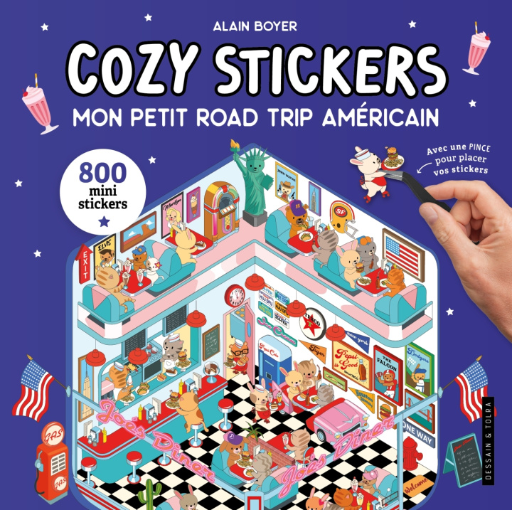 Knjiga Cozy stickers - Mon petit road trip américain 