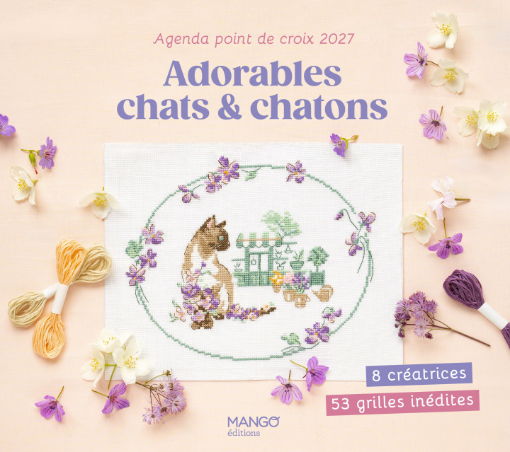 Kniha Agenda point de croix 2027 - Adorables chats & chatons 