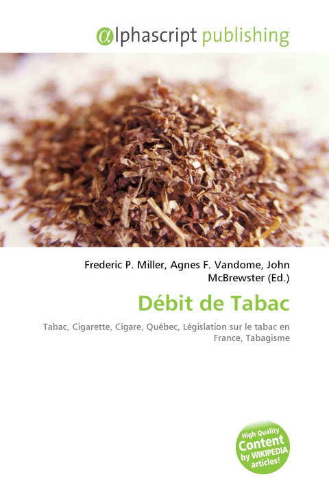Kniha Débit de Tabac Agnes F. Vandome