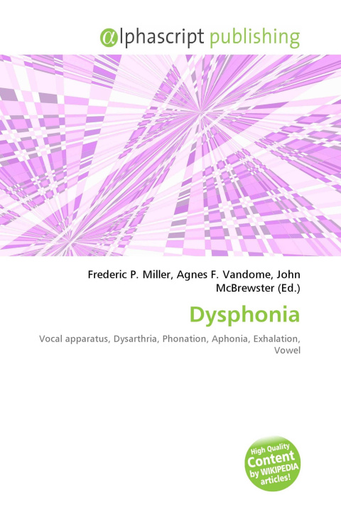 Kniha Dysphonia Agnes F. Vandome