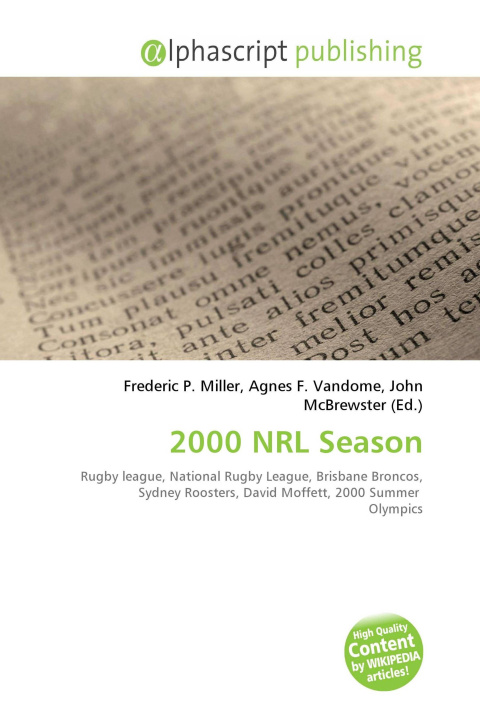 Carte 2000 NRL Season Agnes F. Vandome