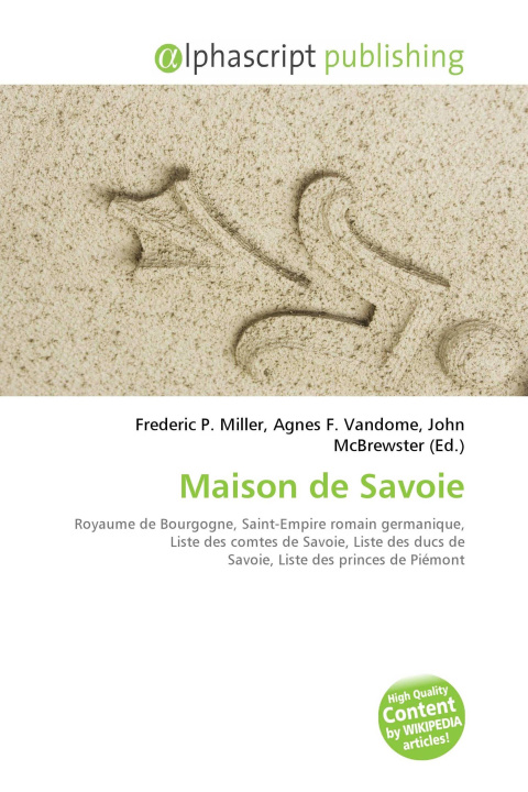 Knjiga Maison de Savoie Agnes F. Vandome
