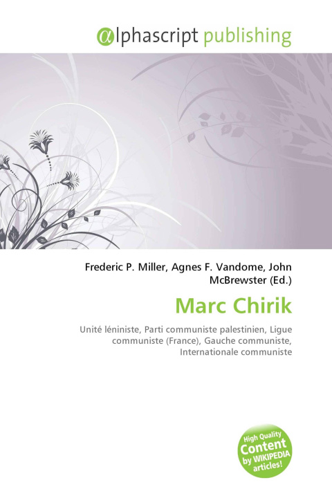 Book Marc Chirik Agnes F. Vandome