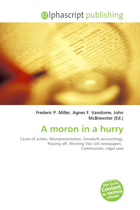 Kniha A moron in a hurry Agnes F. Vandome