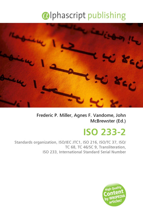 Book ISO 233-2 Agnes F. Vandome